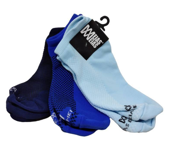 Kit de Meia - 3 pares em poliamida soquete Tons de Azul
