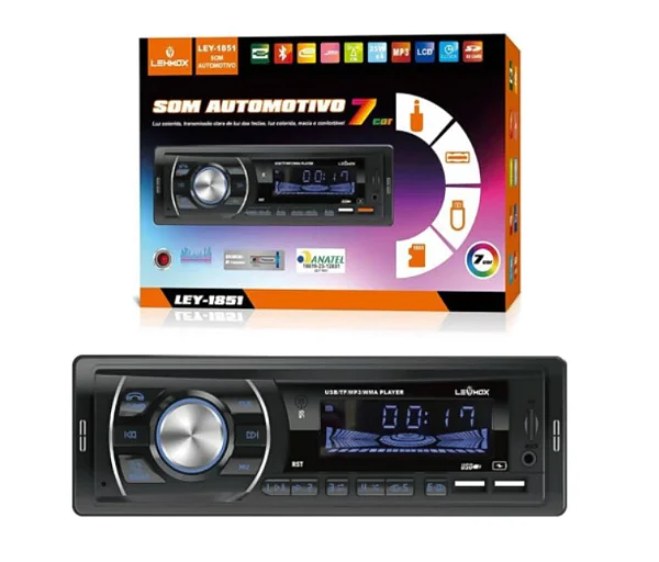 SOM AUTOMOTIVO MP3 LEHMOX LEY1850