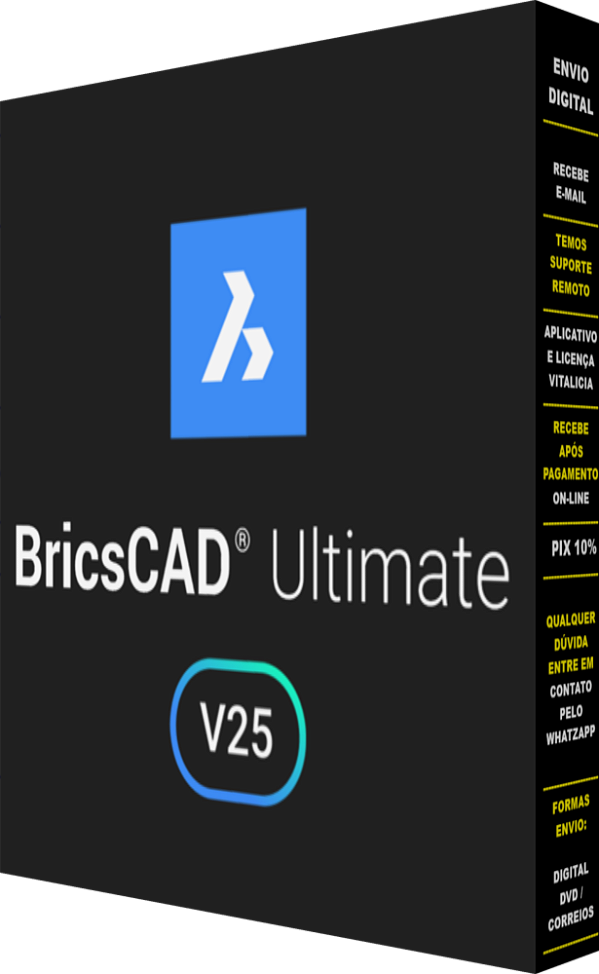 BricsCAD Ultimate 25 / Softwares CAD e BIM / PC e Notebook / Midia Digital