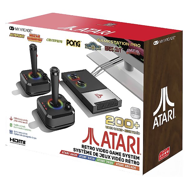 Console Atari DGUNL-7012 Gamestation Pro - Preto / Prata ( com 200 jogos ) Lançamento