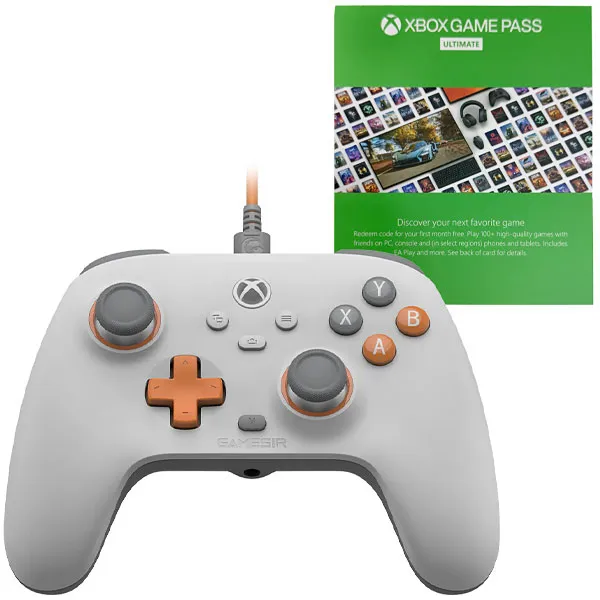 Controle GameSir T7 para PC Xbox - Branco Cinza + Game Pass Ultimate