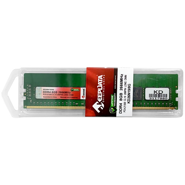 Memória RAM para PC 8GB Keepdata KD26N19 8G DDR4 de 2666MHz - Verde