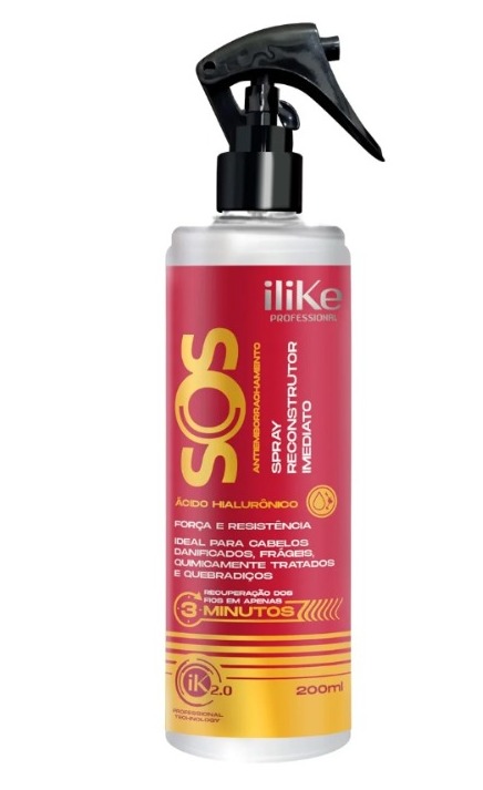 iLike SOS Spray Reconstrutor Ácido Hialurônico - 200ml