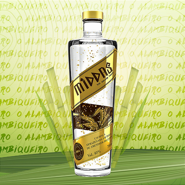 Cachaça Middas Clássica com Flocos de Ouro 700ml