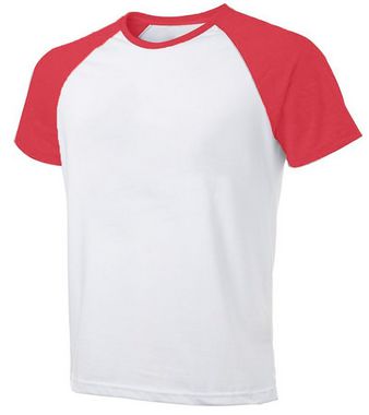 Camisa Modelo Raglan 100% Poliéster Vermelha para Sublimação (CR3003) - 01 Unidade