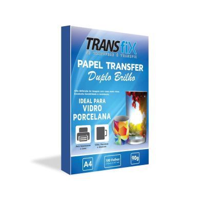 Papel Transfer Laser 90g Duplo Brilho A4 - Pack 100 Folhas (LINHA TRANSFER ESPECIAL)