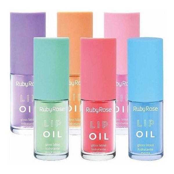 Ruby Rose - Lip Oil  6 Tons HB8221 - Kit C/ 6 Unidades