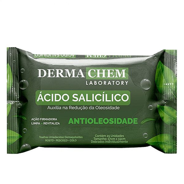 Dermachem - Lenço Demaquilante Antioleosidade Ácido Salicílico  (06080) - 12 Pacotes