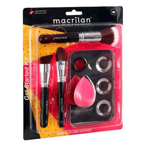 Macrilan - Kit Get Started ( Pincéis, Placa e Esponja ) KP10-1