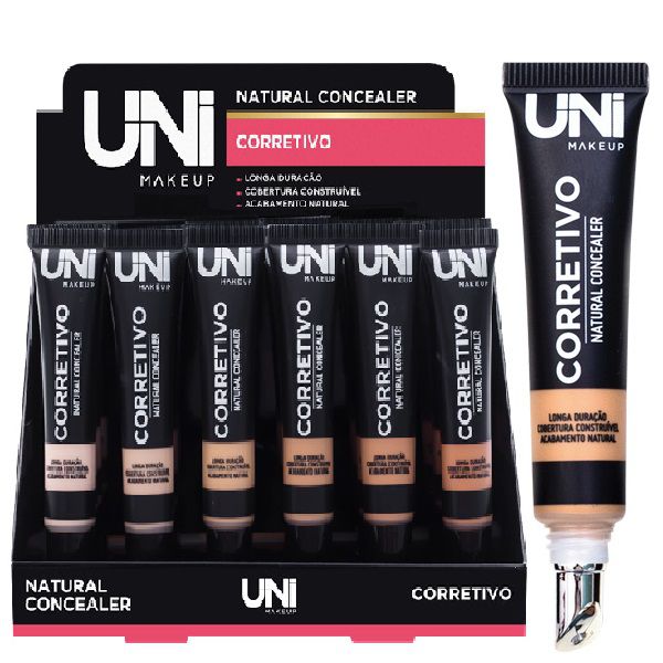 Uni Makeup - Corretivo Full Concealer Longa Duração - Box C/ 24 Unid
