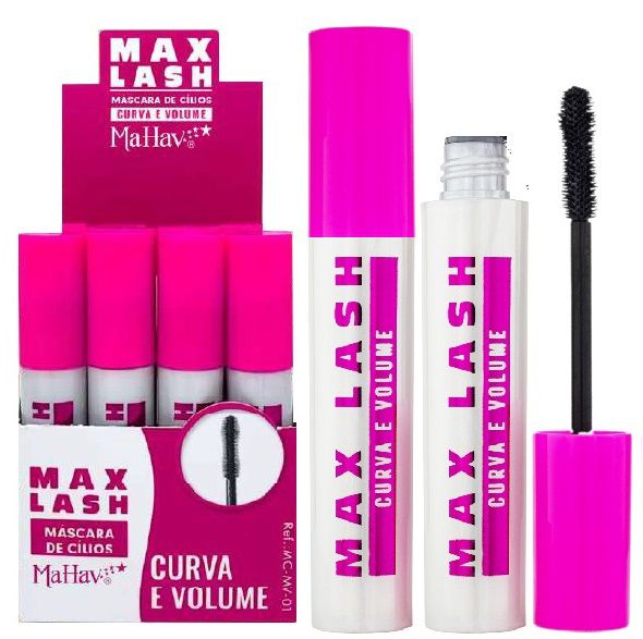 Mahav - Máscara de cílios Max Lash Curva e Volume - 24 Unid