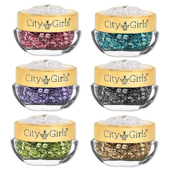 City Girl - Gel Glitter Flocado de Luxo CG236 - 24 Unid