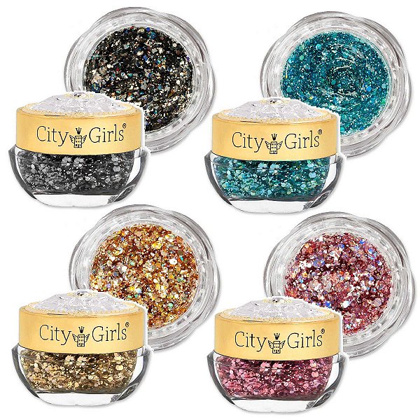 City Girls - Gel Glitter Flocado de Luxo CG236 - 06 Tons