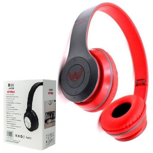 Importados - Fone De Ouvido Bluetooth Sem Fio Vermelho - Headphone