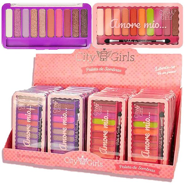 City Girl - Paleta de Sombras Amore Mio CG247 - 24 Unid