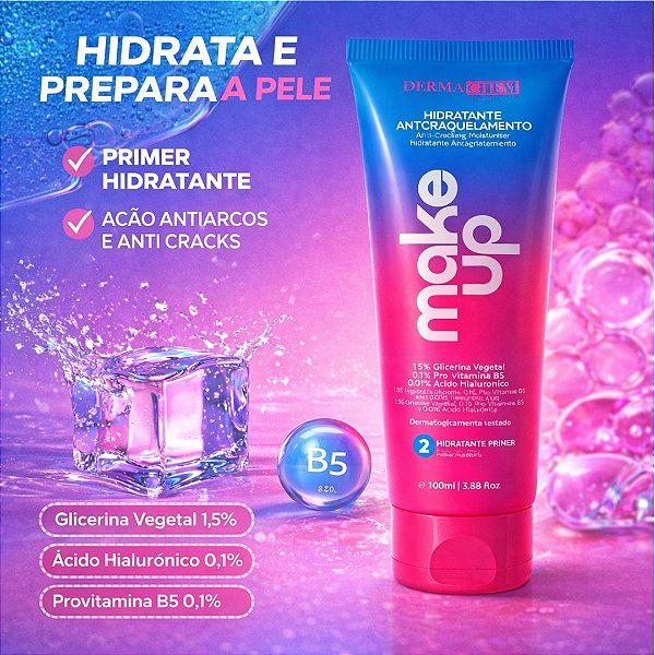 Dermachem - Hidratante Facial Primer Anticraquelamento Pré Make Make Up - 05440