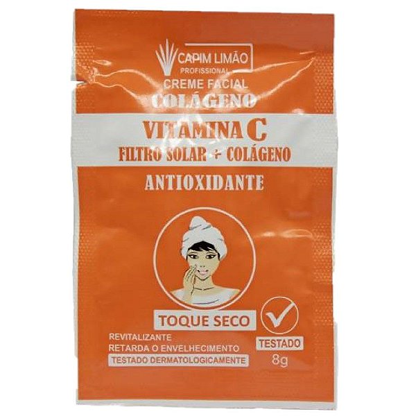 CAPIM LIMÃO - Mascara Sachê Creme Vitamina C - Unitario