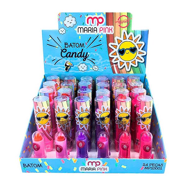 Maria Pink - Batom Infantil Candy MP10001 - 24 Unid