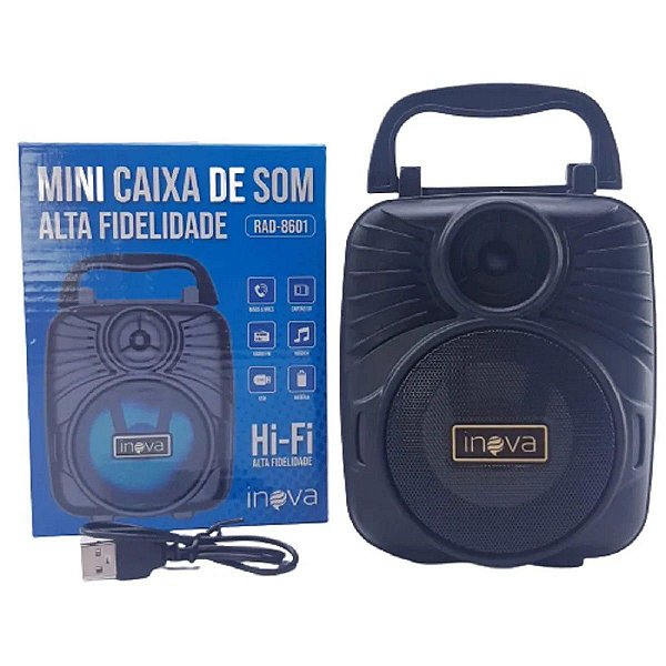 Inova - Mini Caixa de Som  PRETO RAD-8601