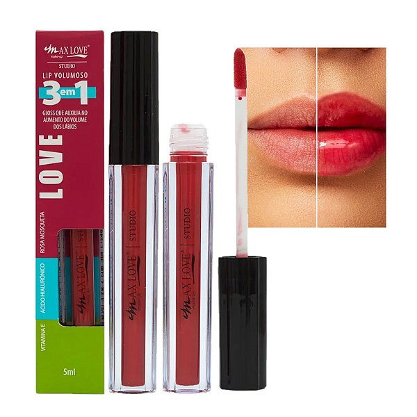 Max Love - Lip Gloss Volumoso 3 em 1 Cor 304