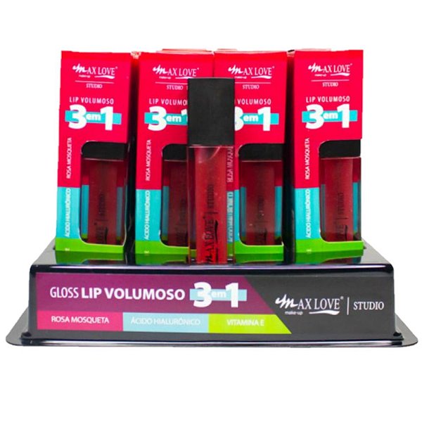 Max Love - Lip Gloss Volumoso 3 em 1 Cor 301 - 32 Unids