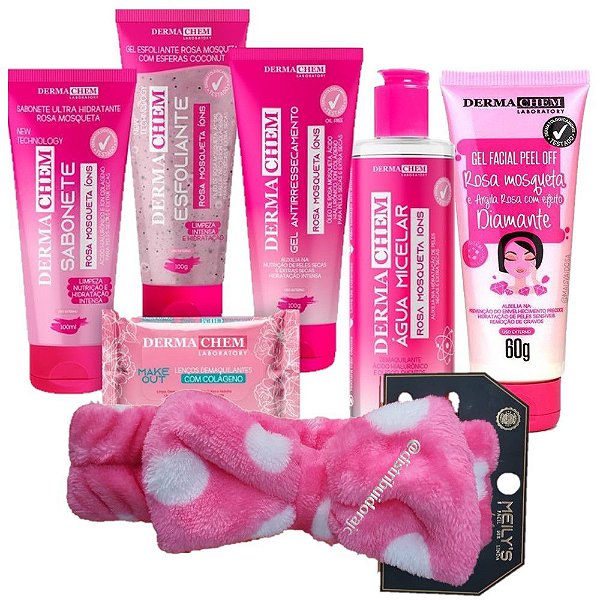 Dermachem - kit Cuidado Facial Rosa Mosqueta -kit C/7 unid