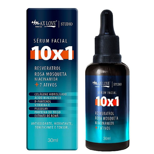 Max Love - Serum Facial 10 em 1 C/ Resveratrol