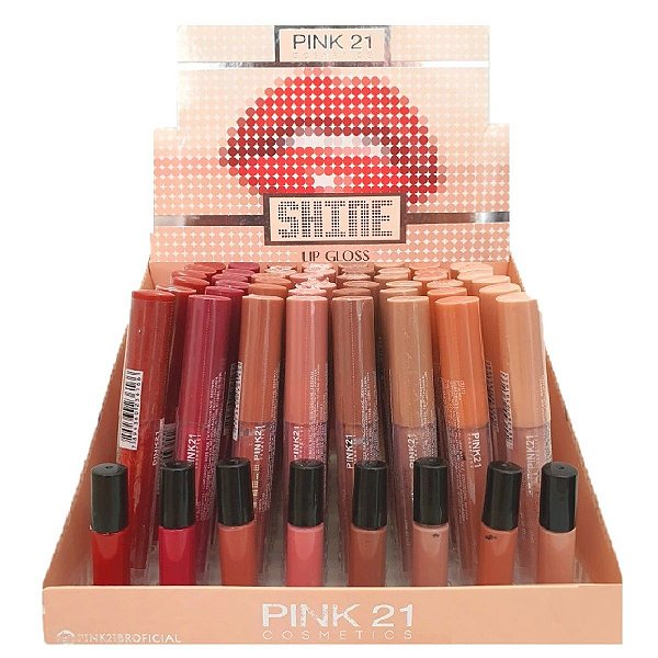 Pink 21 - Lip Gloss Shine  CS2873 - 48 Unid
