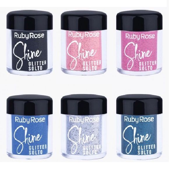 Ruby Rose - Glitter Solto   HB8405 Coleção 02 - Kit C/ 6 Uni