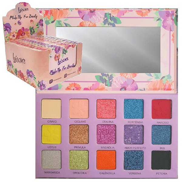 Box Paleta de Sombras Luisance Make Up for Beauty -12 UNID