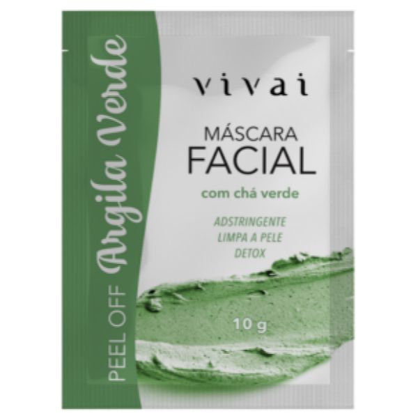 Vivai - Sache Máscara Facial Peel Off Argila Verde Detox