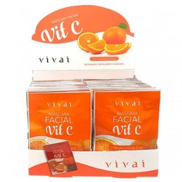 Vivai - Sache Máscara Facial Vitamina C Antioxidante - 48 Und
