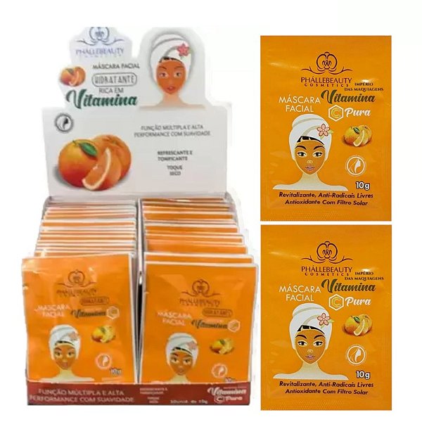 PhalleBeauty Mascara Facial Vitamina C PH018 - 50 Unids