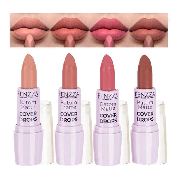 Fenzza - Batom Matte Cover Drops FZ20031 - 4 Unids ( Val:09/25 )
