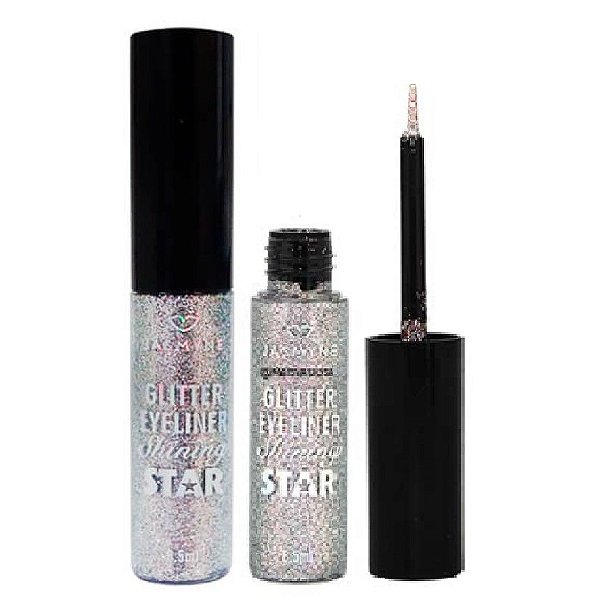 Jasmyne Delineador C/Glitter Star JS02012 - Cor Prata