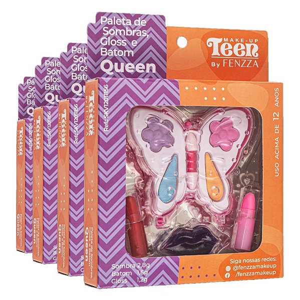 Fenzza Teen - Kit De Maquiagem Infantil Queen - Kit C/6 und