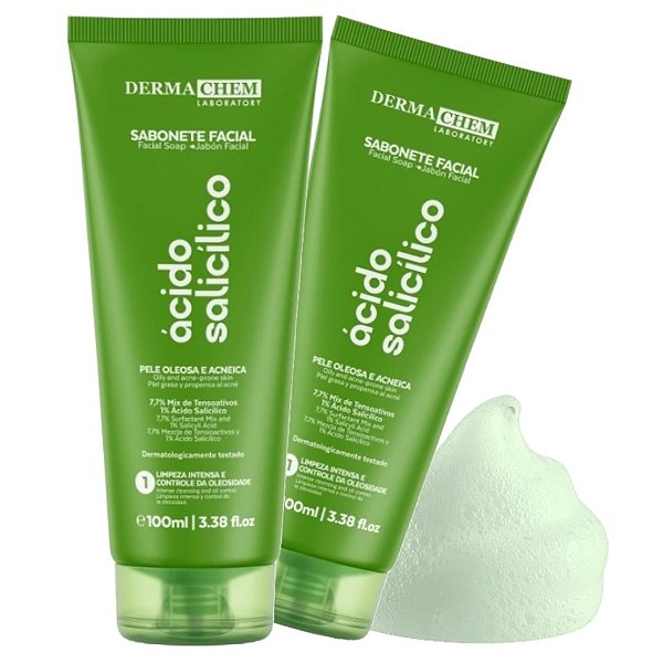 Dermachem - Sabonete Facial Acido Salicilico Pele Oleosa e Acneica 06174