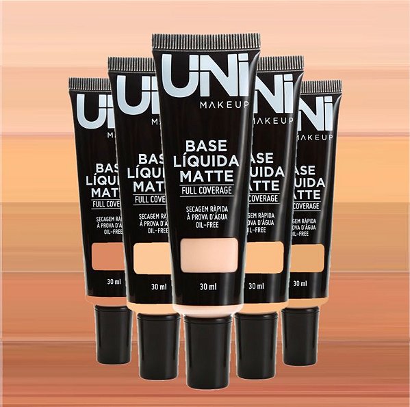 Uni Makeup - Base Matte Prova Dagua Full Coverage - 6 Und