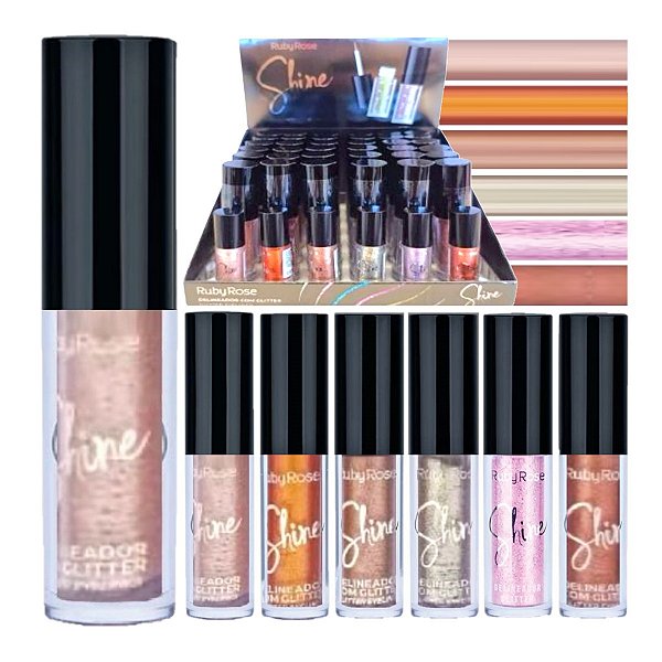 Ruby Rose - Delineador Colorido Glitter HB8416 - Box C/36 Uni