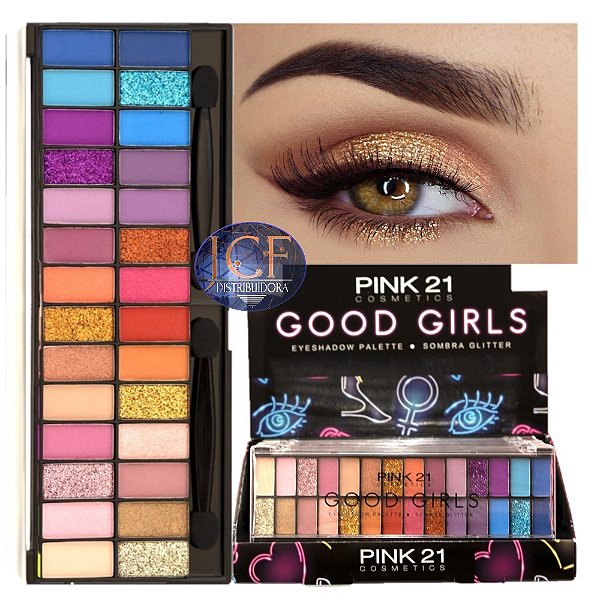 PINK21 -  Paleta de Sombras GOOD GIRLS CS2439A - 12 und
