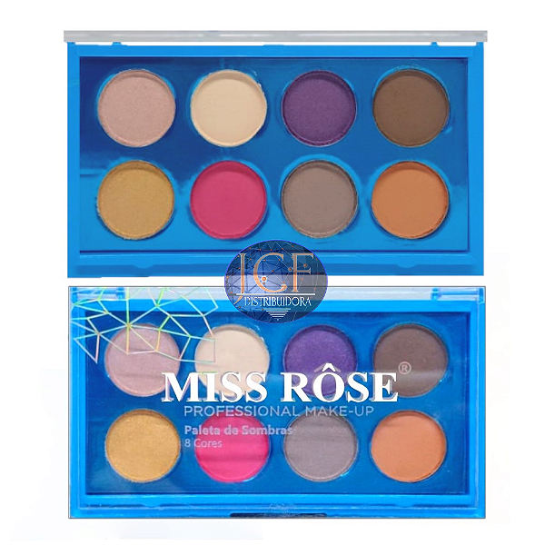 Miss Rose - Paleta De Sombras 8 Cores MS018B