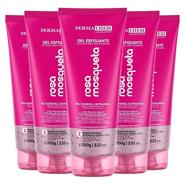 Dermachem Gel Esfoliante Facial Rosa Mosqueta 06223 - 6 Unid