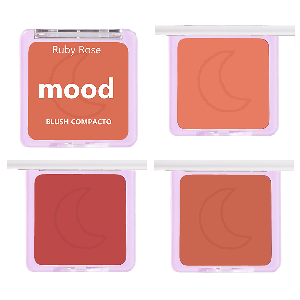 Ruby Rose - Blush Compacto Mood HB582 - UNIT