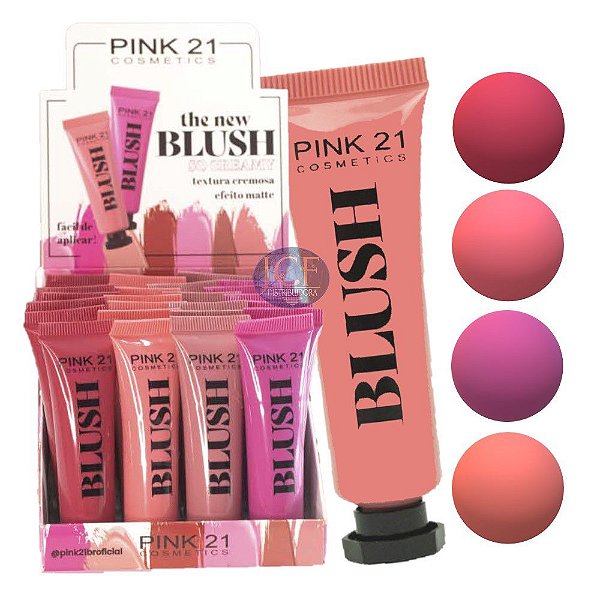 Pink 21 - Blush Cremoso com Efeito Matte CS3646 - 24 Unid