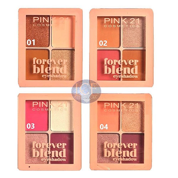 Pink 21 - Paleta de Sombra Forever Blend CS3645 - 04 Unid