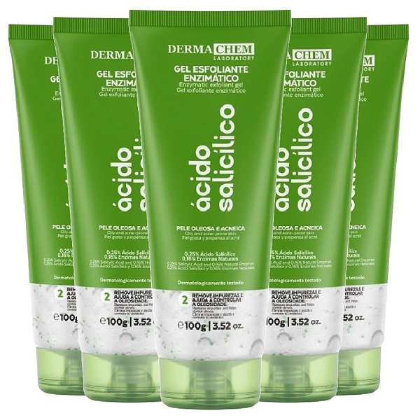 Dermachem - Gel Esfoliante Acido Salicilico Pele Oleosa e Acneica 06179 - 6 Unid