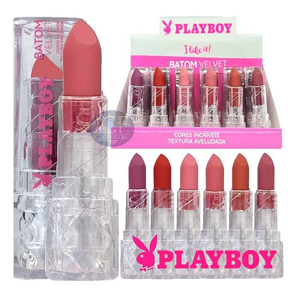 Playboy - Batom Velvet Aveludado HB102230 - 24 Unid