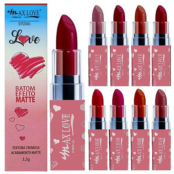 Max Love - Batom Matte Hidratante Lip Love - 8 und