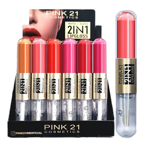 Pink 21 - Batom Matte + Gloss Perfect CS3118 A - 24 und