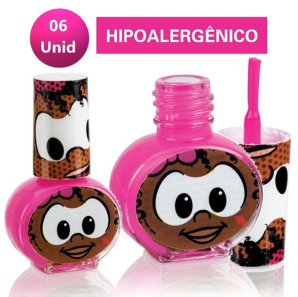 Turma da Mônica - Esmalte Infantil Hipoalergenico Pink 6 und